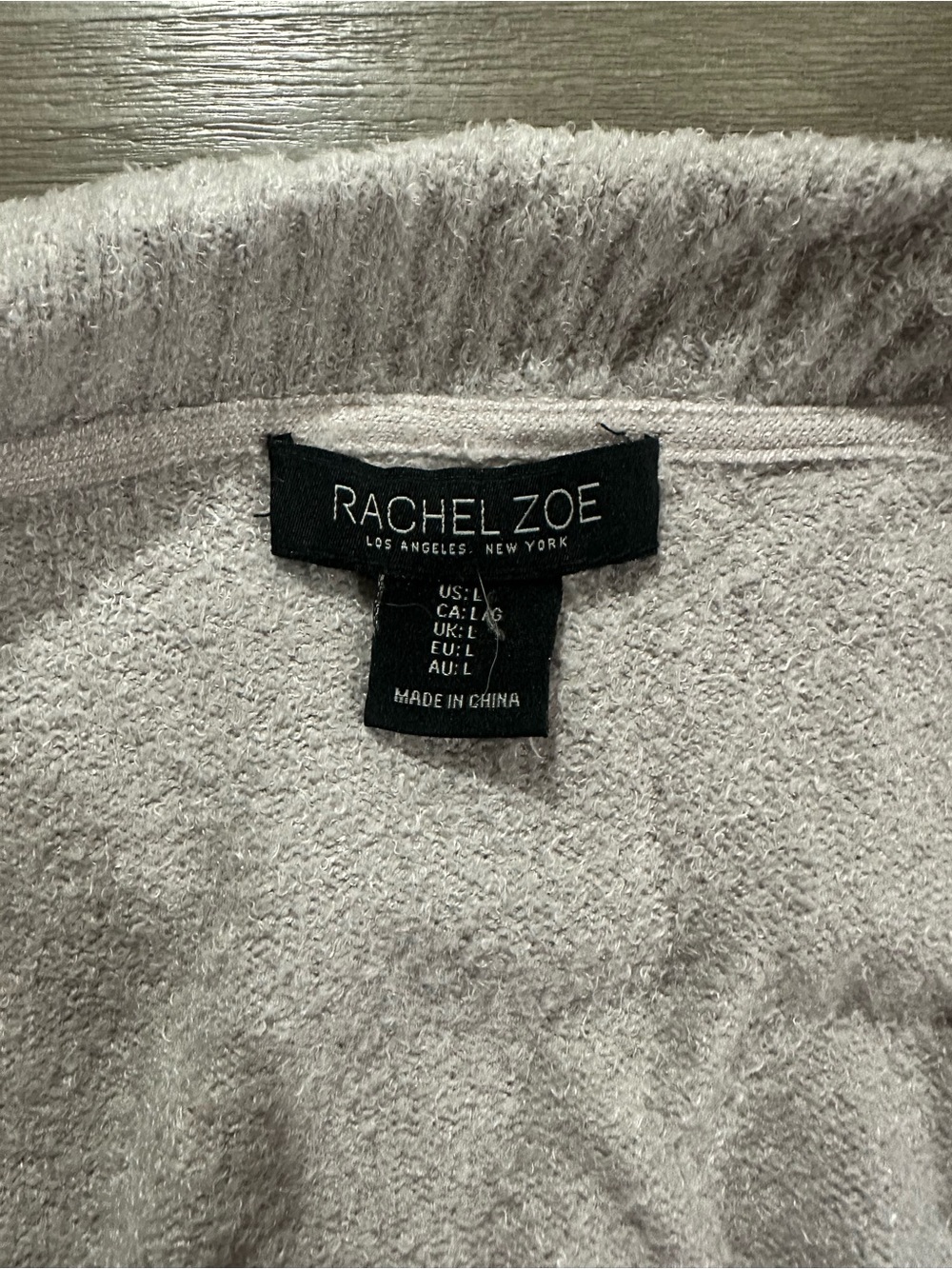 Rachel Zoe Plush Light Gray Sweater Top